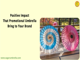 Positive Impact That Promotional Umbrella Bring to Your Brand