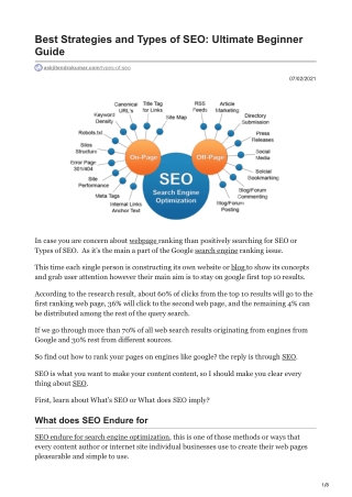 Best Strategies and Types of SEO Ultimate Beginner Guide