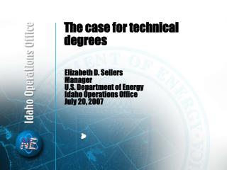 The case for technical degrees