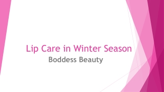 Lip Care in Winter Season