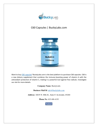 C60 Capsules | BuckyLabs.com