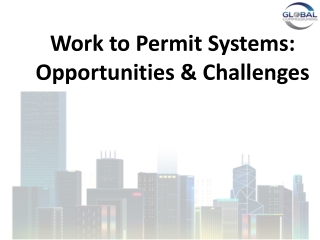 Work to Permit Systems    Opportunities & Challenges