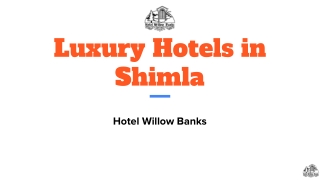 Luxury Hotels in Shimla