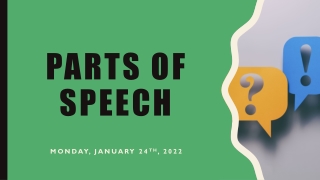 Parts of speech - 2nd session