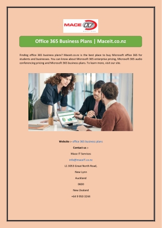 Office 365 Business Plans  Maceit.co.nz-converted