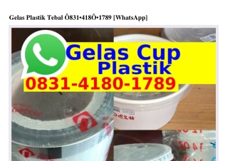 Gelas Plastik Tebal