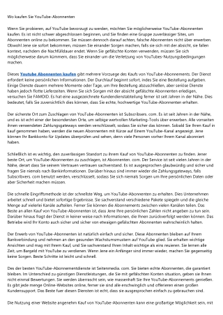 Wo kaufen Sie YouTube-Abonnenten
