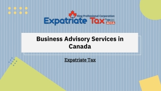 Business Advisory Services in Canada - Expatriate Tax