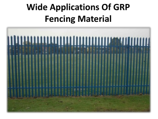 Use of GRP fencing India grinding wall