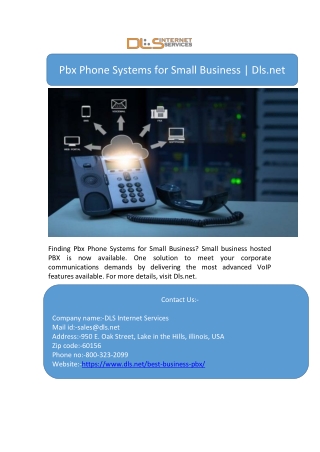 Pbx Phone Systems for Small Business | Dls.net