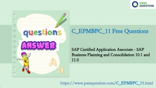 SAP C_EPMBPC_11 Practice Test Questions