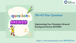 Try 2022 Free Cisco 300-410 Questions and Answers