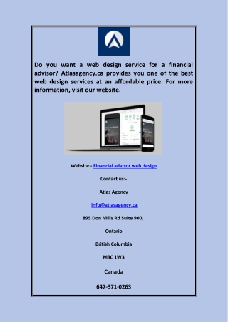 Financial advisor web design
