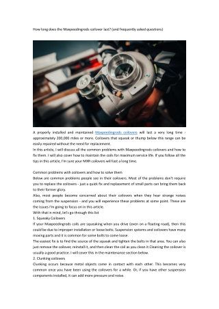 How long can coilovers last
