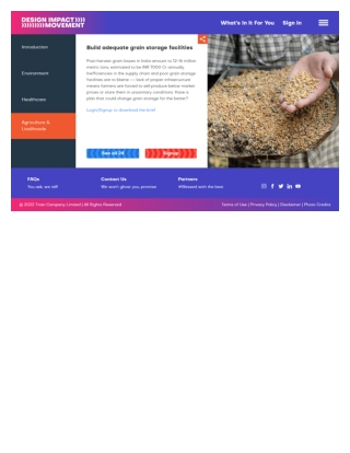 Build adequate grain storage facilities