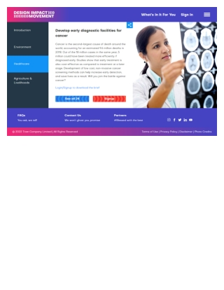 Develop early diagnostic facilities for cancer