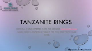 Chordia jewels expertly made all Genuine Tanzanite Rings, which make a stunning