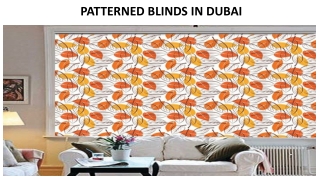 PATTERNED BLINDS IN DUBAI