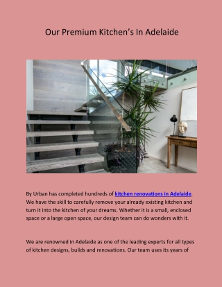 Our Premium Kitchen’s In Adelaide