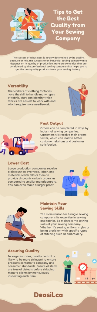 Tips to Get the Best Quality from Your Sewing Company