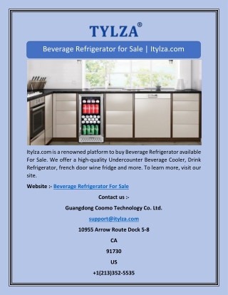 Beverage Refrigerator for Sale | Itylza.com