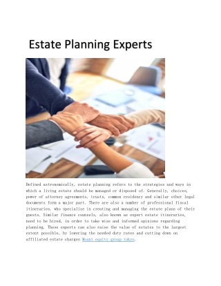 Estate Planning Experts