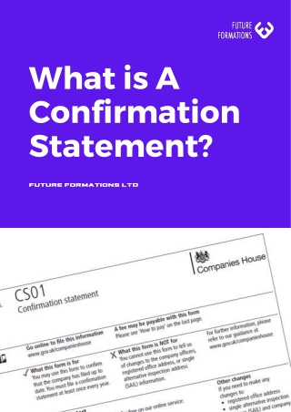 What is A Confirmation Statement