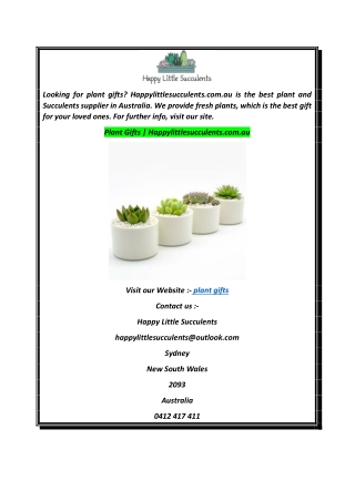 Plant Gifts  Happylittlesucculents.com.au