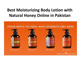 Best Moisturizing Body Lotion with Natural Honey