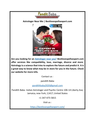 Astrologer Near Me | Bestlovespellsexpert.com