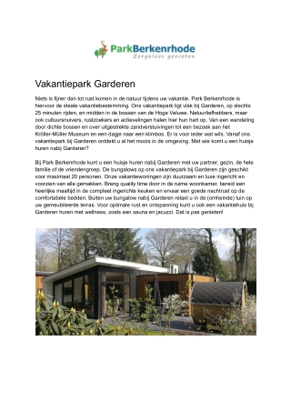 Berkenrhode - Vakantiepark Garderen