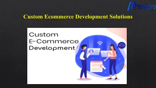 Custom Ecommerce Development Solutions