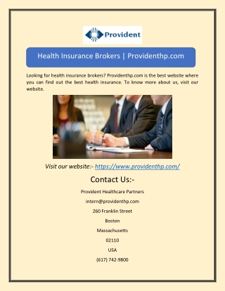 health insurance brokersHealth Insurance Brokers | Providenthp.com