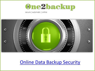 Online Data Backup Security - One2backup