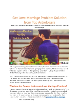 Love Marriage Problem Solution Astrologer 2022-converted