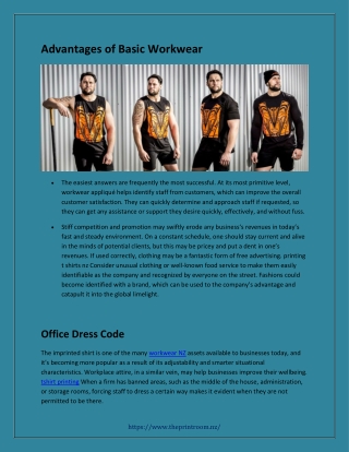 Advantages of Basic Workwear
