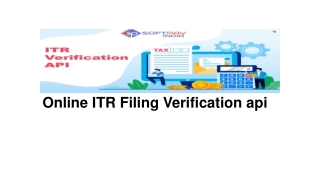 online ITR Filing Verification api