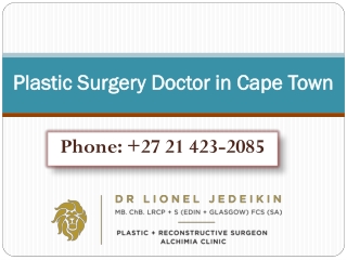 Plastic Surgery Doctor in Cape Town