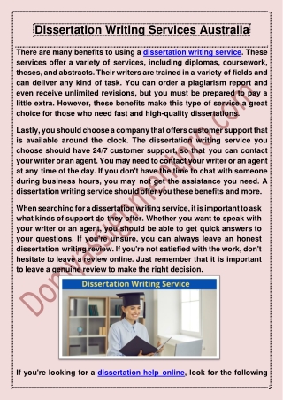 Get reliable help of leading service provider for Dissertation Writing Service