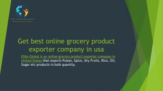 Grocery product exporter company in usa