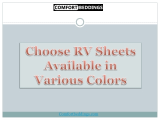 Choose RV Sheets Available in Various Colors