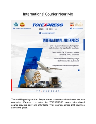 International Courier Near Me