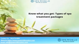 Know what you get_ Types of spa treatment packages