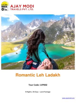 Book Leh Ladakh Honeymoon Tour Package | Ajay Modi Travels