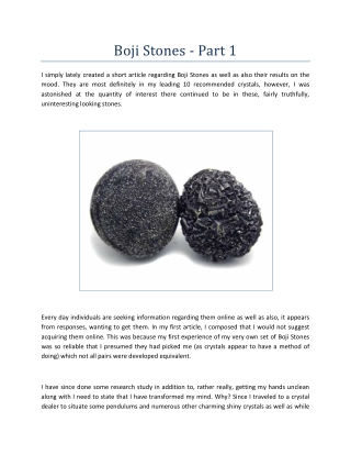 Boji Stones - Part 1