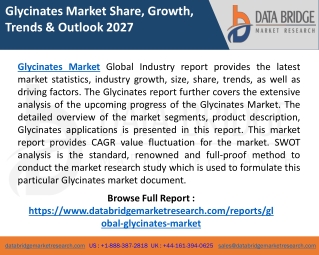 Glycinates Market: Trends, Size, Share, Growth, Revenue, Future Demands