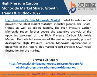 High Pressure Carbon Monoxide Market SWOT Analysis, Latest Trends, Demands