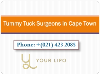 Tummy Tuck Surgeons in Cape Town
