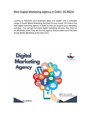 Best Digital Marketing Agency in Delhi | IIS INDIA