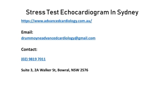 Stress Test Echocardiogram Sydney – What Do We Need To Know